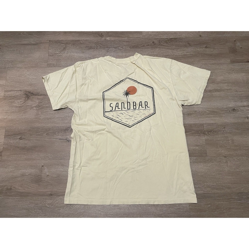 Sandbar Clothing Co. T-Shirt Mens Sz L Light Yellow Outdoor